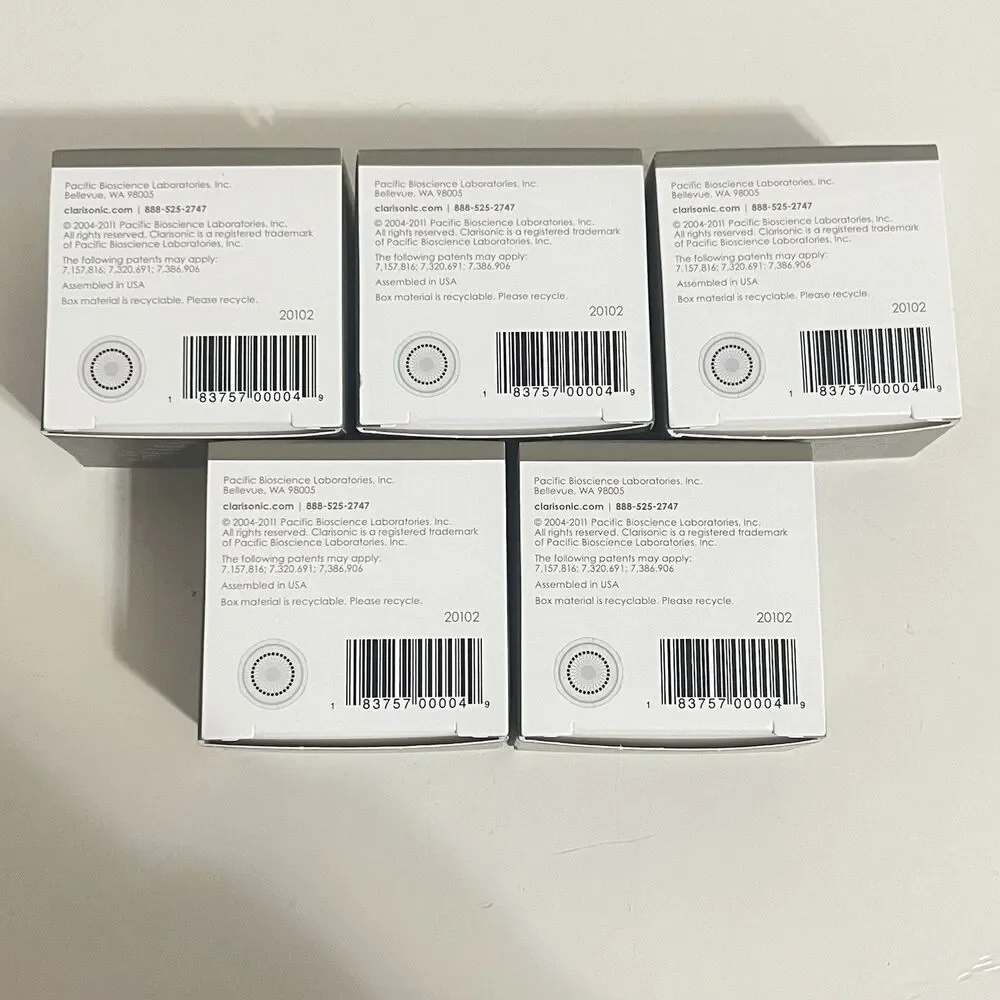 Clarisonic Skin Cleaning Replacement Brush Head for Sensitive Skin Lot of 5 NEW